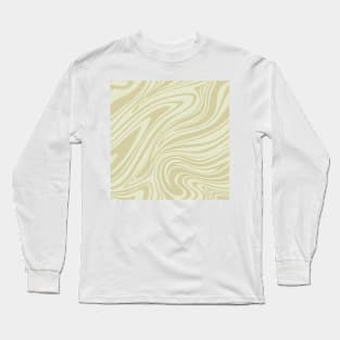 Groovy Swirling Liquid Pattern - Pistachio Long Sleeve T-Shirt